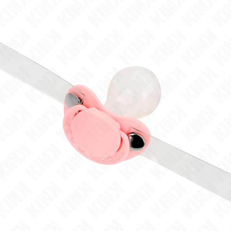 KINK - GAG EN FORME DE SUCETTE ROSE 5,5 x 4 CM AJUSTABLE 43-60 CM – Image 4