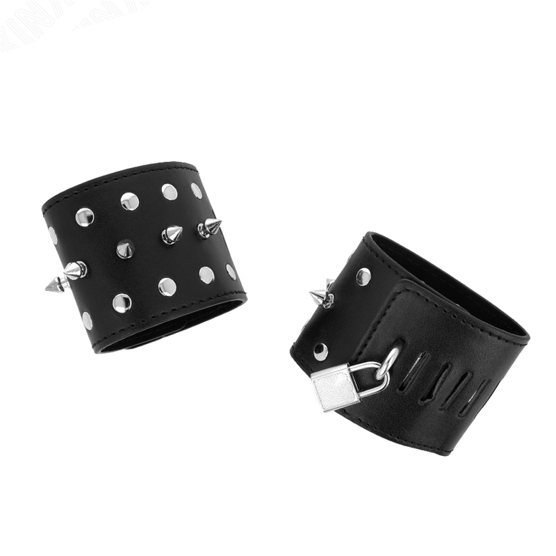 KINK - APPAREILS-POIGNETS PUNK AVEC POINTES 25 X 6 CM – Image 3