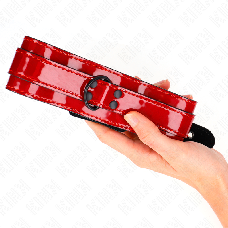 KINK - COLLIER AJUSTABLE ROUGE VIN 37,5-49,5 CM X 5 CM – Image 4