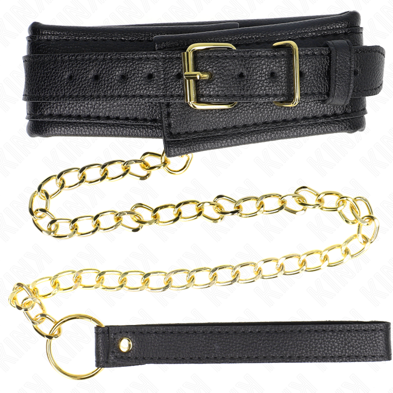 KINK - COLLIER AVEC BRACELET IMITATION CUIR ÉPONGE MODÈLE 1 RÉGLABLE 37-54 CM X 3 CM – Image 3