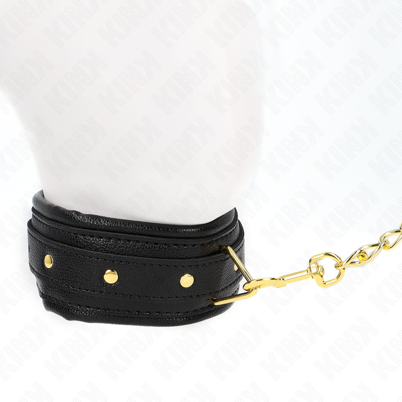 KINK - COLLIER AVEC BRACELET IMITATION CUIR ÉPONGE MODÈLE 1 RÉGLABLE 37-54 CM X 3 CM – Image 4