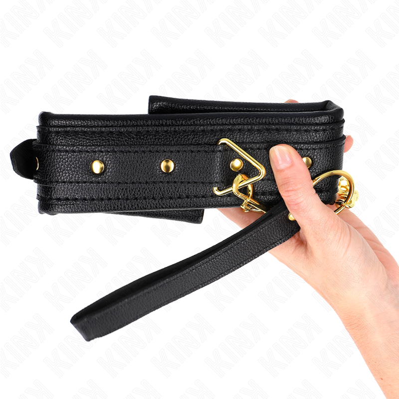 KINK - COLLIER AVEC BRACELET IMITATION CUIR ÉPONGE MODÈLE 1 RÉGLABLE 37-54 CM X 3 CM – Image 5