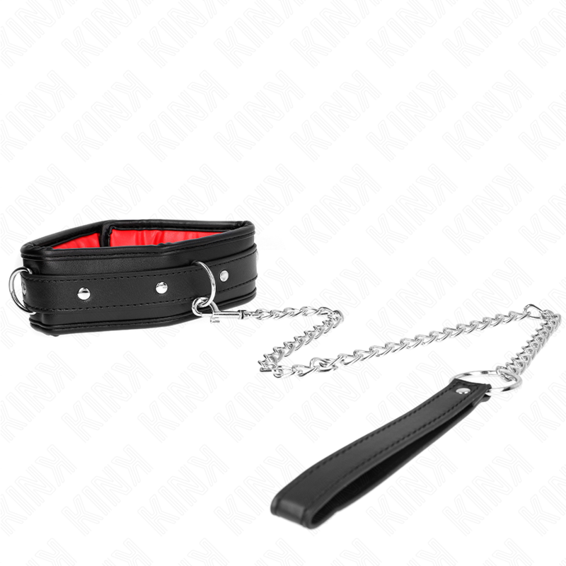 KINK - COLLIER AVEC BRACELET IMITATION CUIR ÉPONGE MODÈLE 3 RÉGLABLE 37-54 CM X 3 CM – Image 2