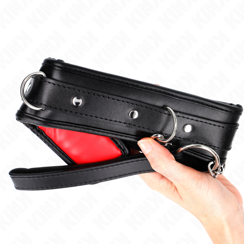 KINK - COLLIER AVEC BRACELET IMITATION CUIR ÉPONGE MODÈLE 3 RÉGLABLE 37-54 CM X 3 CM – Image 3