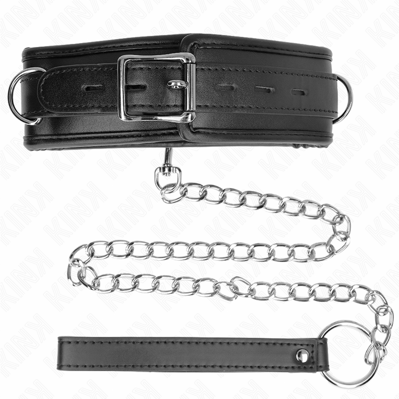 KINK - COLLIER AVEC BRACELET IMITATION CUIR ÉPONGE MODÈLE 3 RÉGLABLE 37-54 CM X 3 CM – Image 4