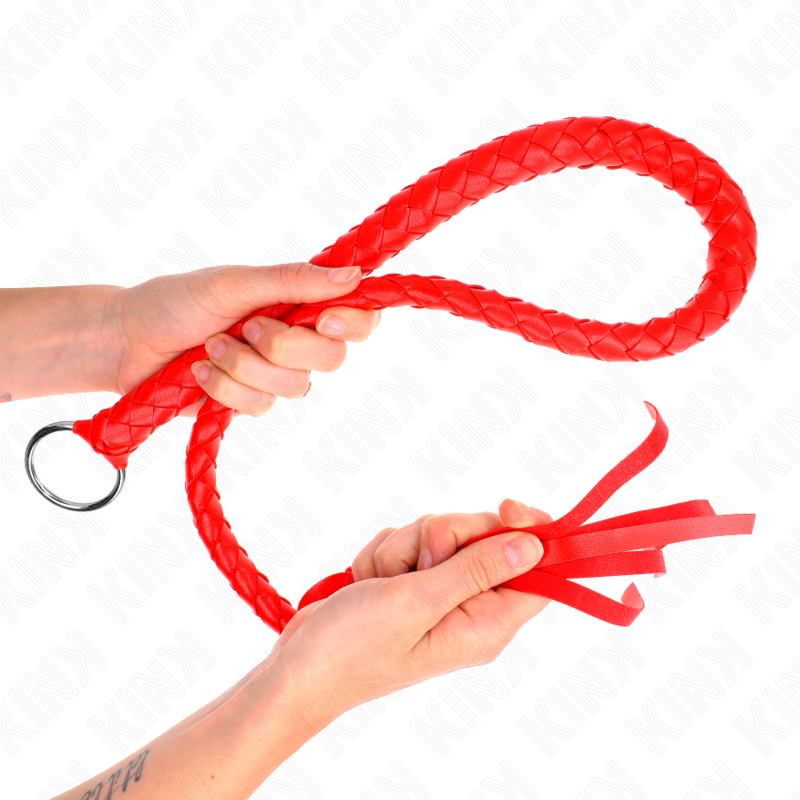 KINK - FOUET SERPENT AVEC ANNEAU ROUGE 65 CM – Image 4