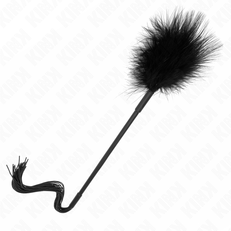 KINK - Fouet en silicone avec plumes pour chatouiller 47 cm – Image 3