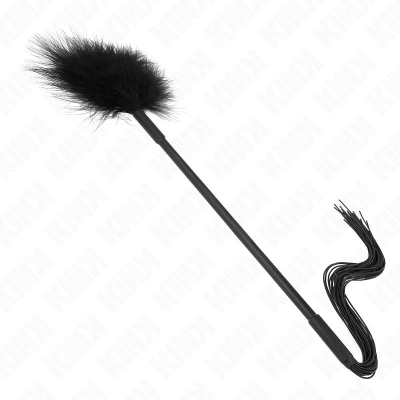 KINK - Fouet en silicone avec plumes pour chatouiller 47 cm – Image 2