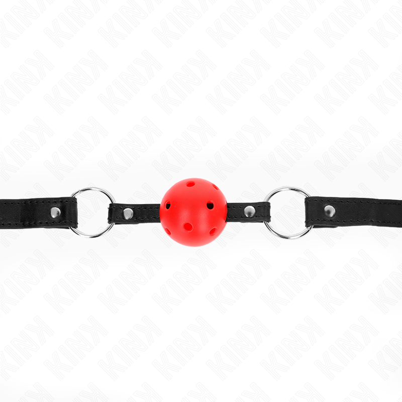 KINK - BOULE CREUSE DURE ROUGE 4,5 CM GAG MODELE 1 63,5 X 2 CM – Image 4