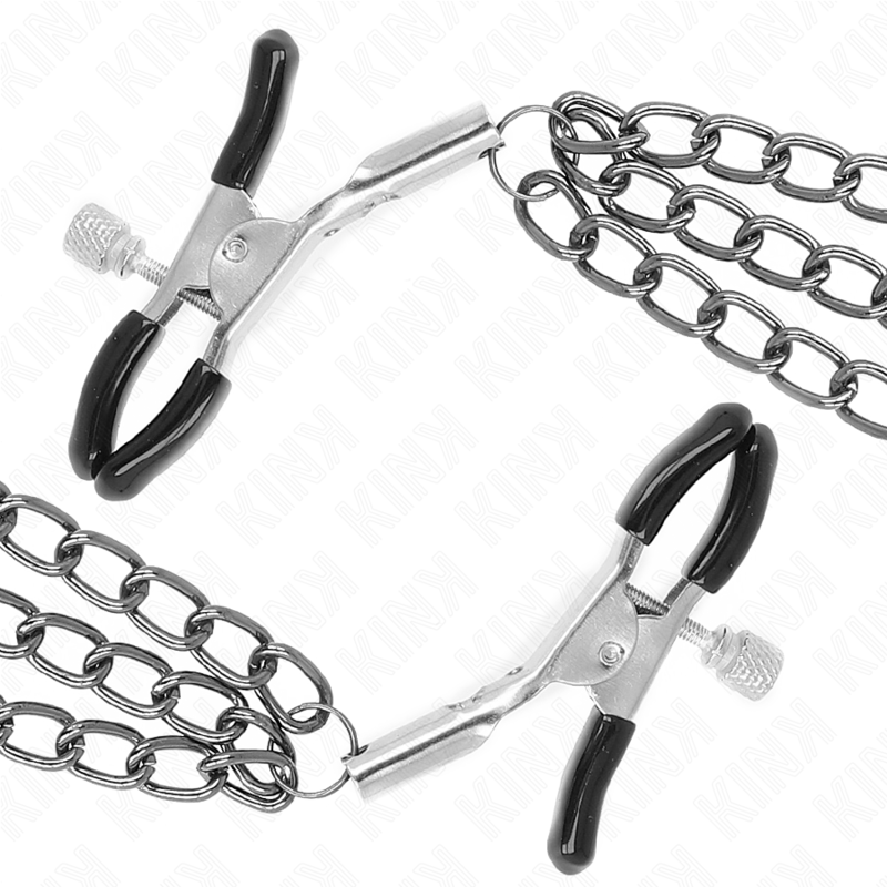 KINK - PINCES À METELIER AVEC 3 CHAÎNES NOIRES 20/23/28 CM – Image 4
