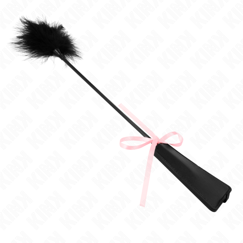 KINK - PLUMES CHACOUILLÉES AVEC NOEUD DE RUBAN ROSE 49 CM – Image 3