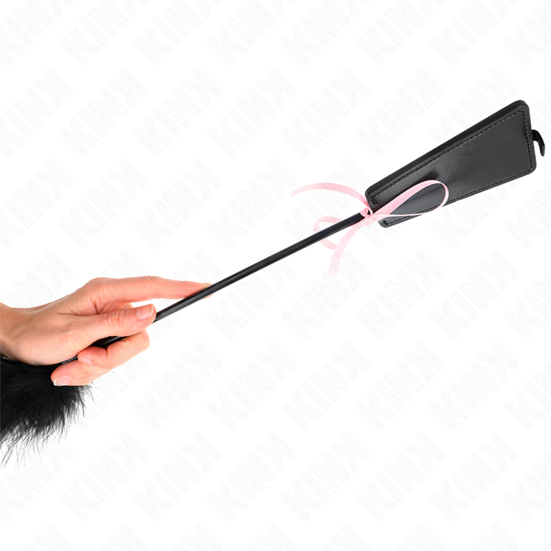 KINK - PLUMES CHACOUILLÉES AVEC NOEUD DE RUBAN ROSE 49 CM – Image 5