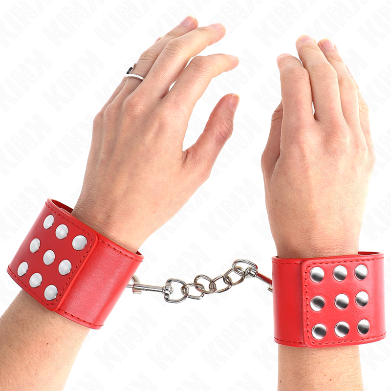 KINK - APPUI-POIGNETS AVEC BOUTON-PRESSION ROUGE RÉGLABLE 19-24 CM X 5,5 CM – Image 4