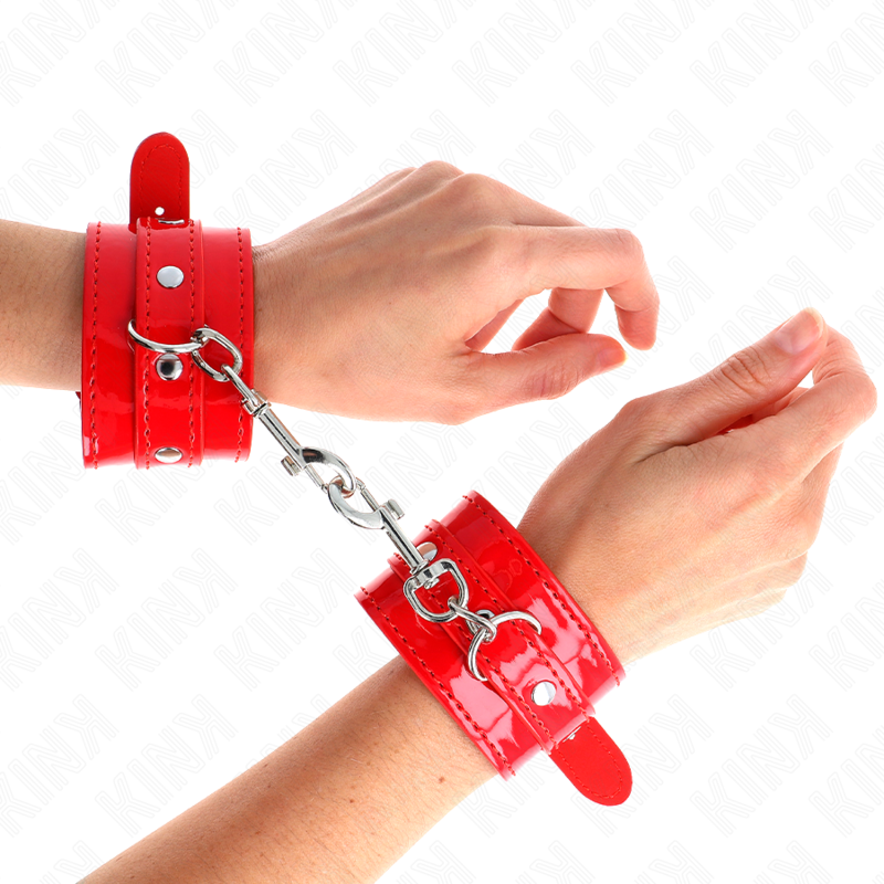 KINK - MANCHETTES BRILLANTES ROUGE AJUSTABLES 23-33 CM – Image 4