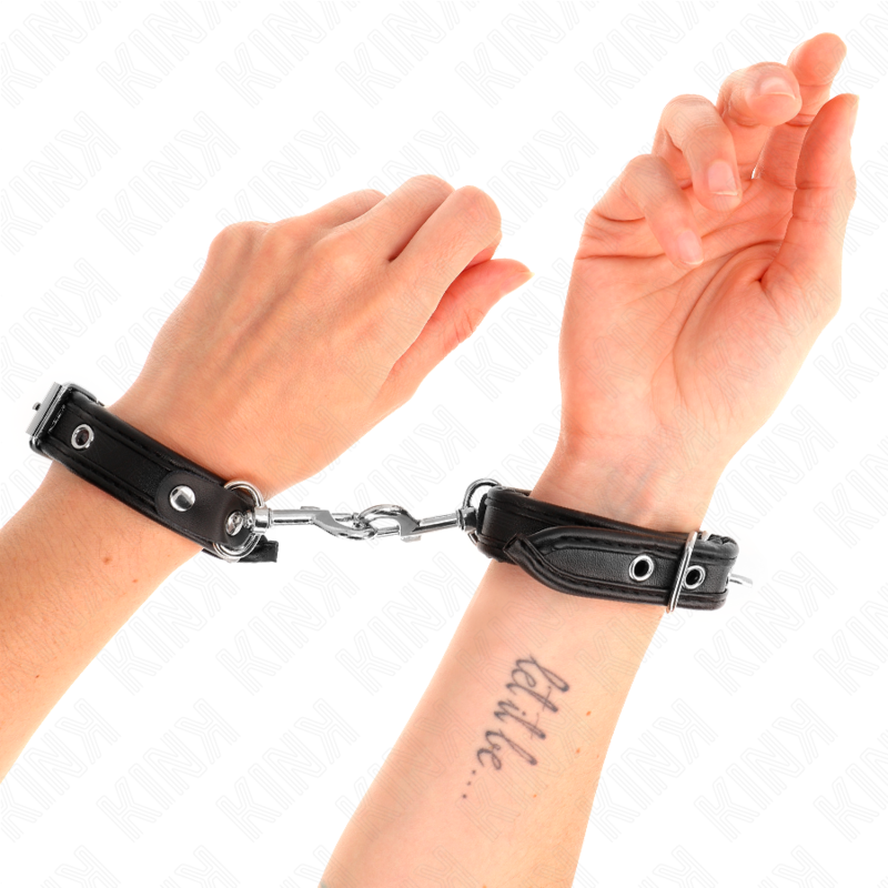 KINK - MINI BRACELETS NOIR AVEC CLOUS RÉGLABLES 16-22 CM X 2 CM – Image 4