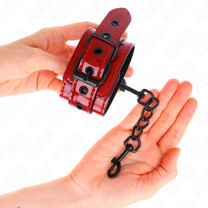 KINK - POIGNETS ROUGE FONCÉ 23 X 5 CM – Image 3