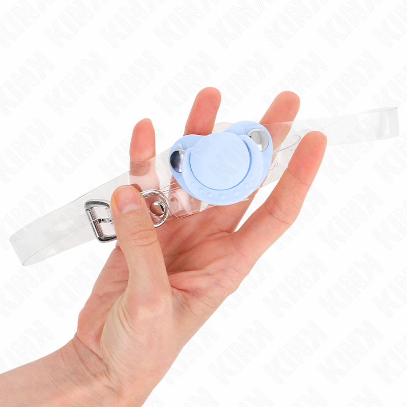 KINK - GAG EN FORME DE SUCETTE BLEU CLAIR 5,5 x 4 CM AJUSTABLE 43-60 CM – Image 2