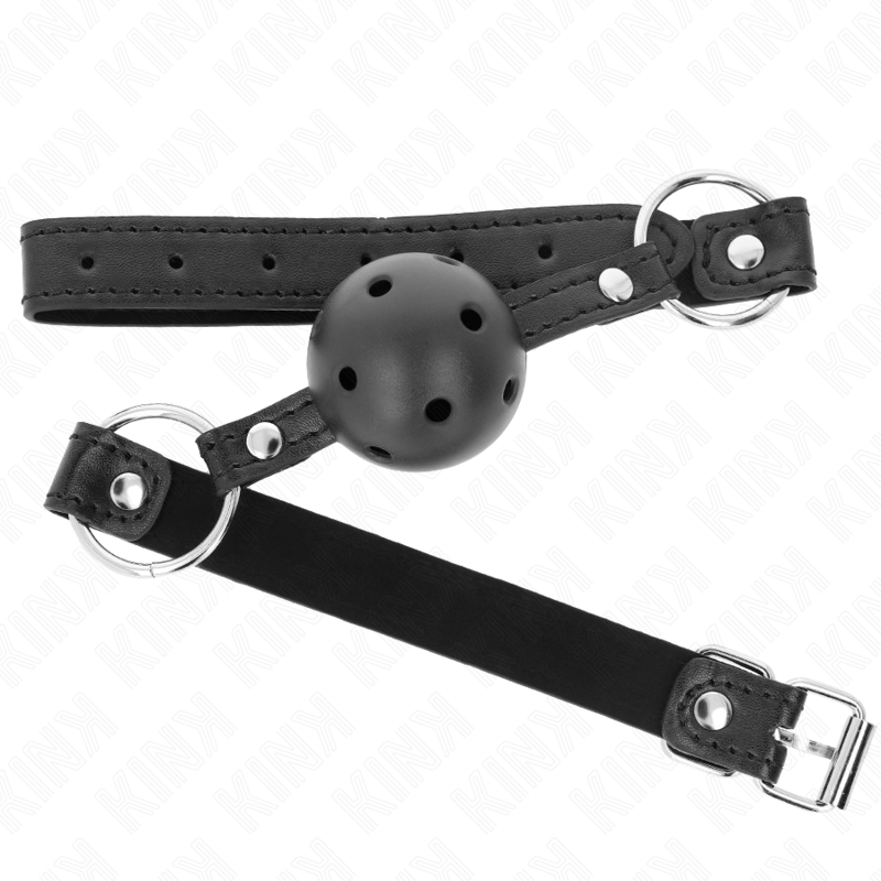 KINK - BOULE NOIRE CREUSE DURE 4,5 CM GAG MODÈLE 1 63,5 X 2 CM – Image 2