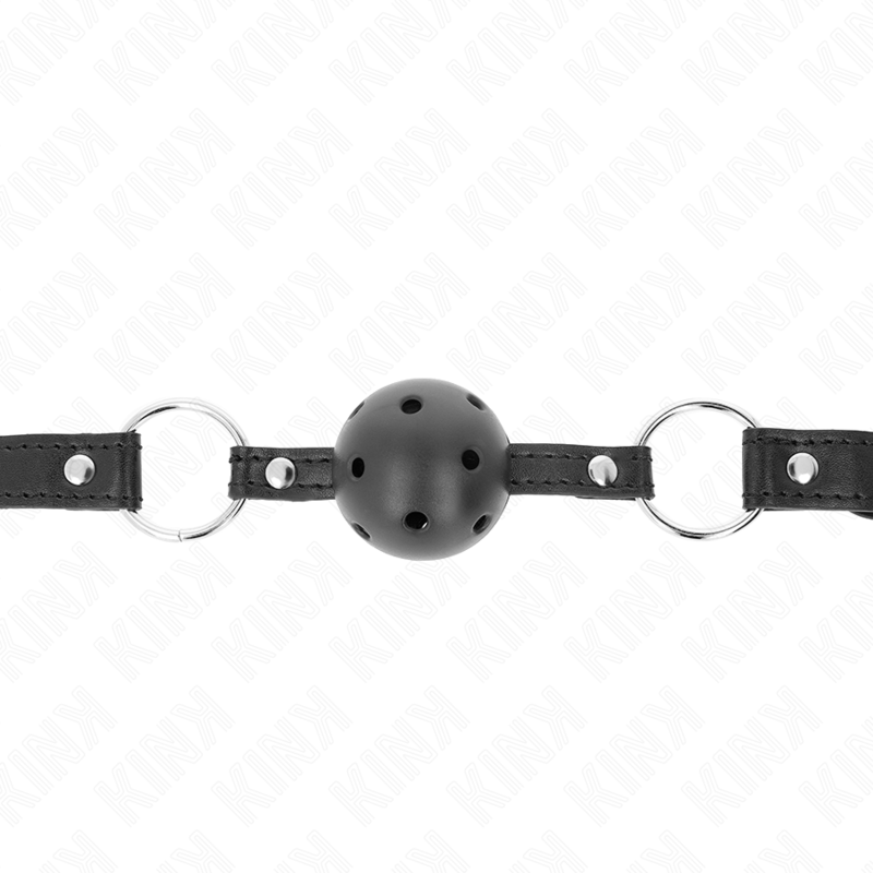 KINK - BOULE NOIRE CREUSE DURE 4,5 CM GAG MODÈLE 1 63,5 X 2 CM – Image 3