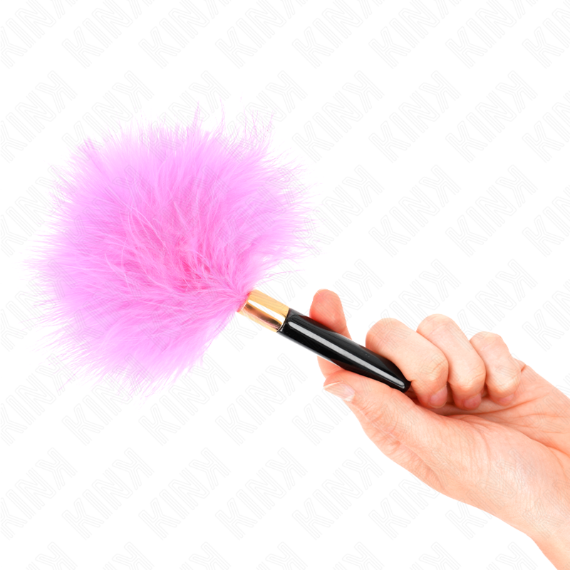 KINK - PLUMES TICKLE EN MÉTAL DORÉ FUCHSIA 18 CM – Image 4