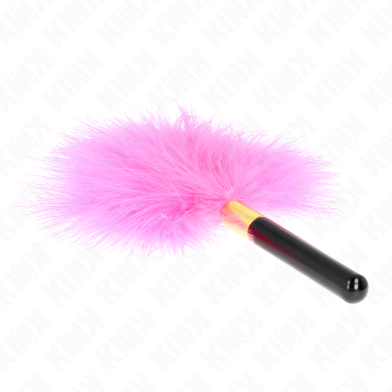 KINK - PLUMES TICKLE EN MÉTAL DORÉ FUCHSIA 18 CM – Image 2