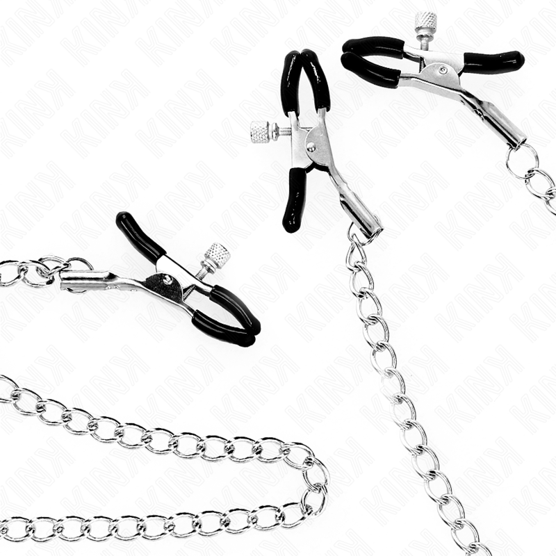 KINK - PINCES TRIPLE À TAMELON ET CLITO AVEC CHAÎNE MODÈLE 0 – Image 4