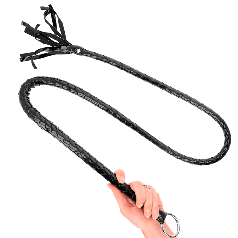 KINK - FOUET LONG EN PVC BRILLANT 138 CM – Image 4