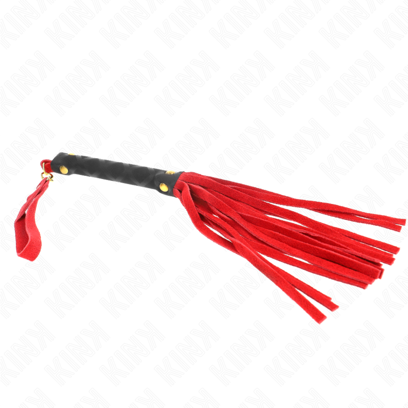 KINK - MINI FOUET DAIM ROUGE 30 CM – Image 4