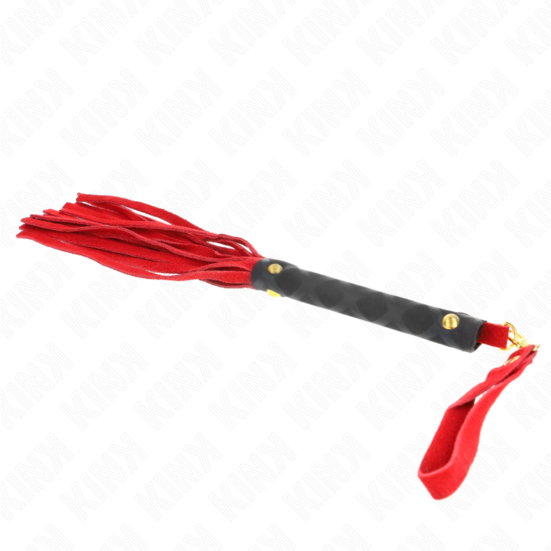 KINK - MINI FOUET DAIM ROUGE 30 CM – Image 5