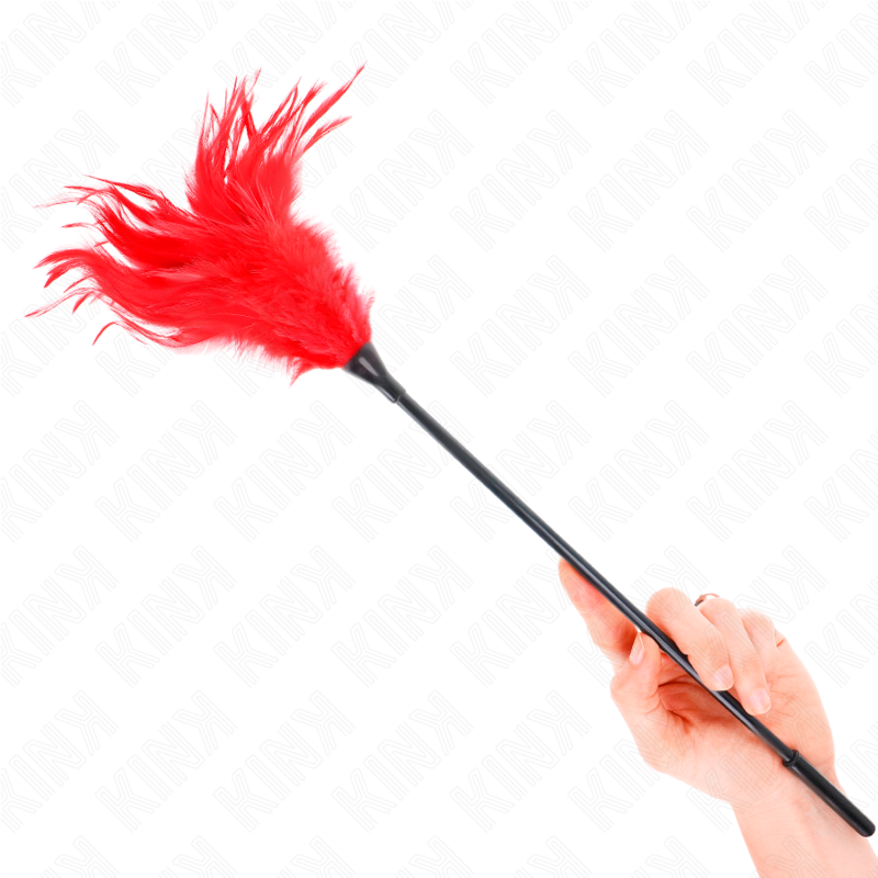 KINK - PLUSIEURS PLUMES DE CHATOUILLES ROUGES 45 CM – Image 4