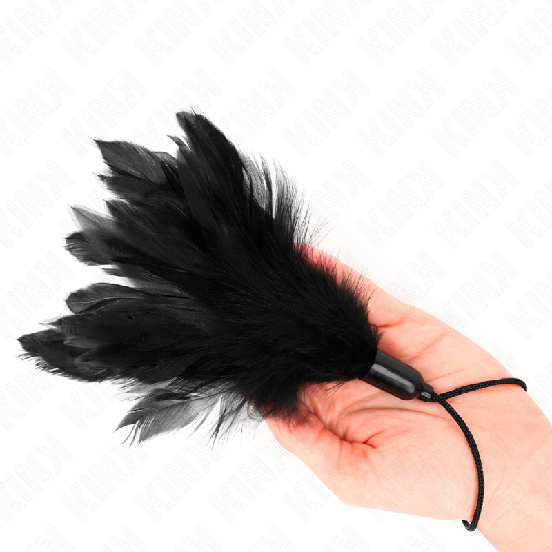 KINK - PLUMES CHACOUILLÉES AVEC MANCHE CORDE BASE PLASTIQUE 15 CM – Image 2