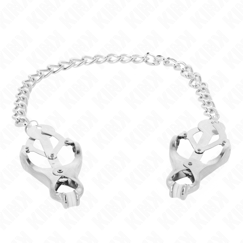 KINK - PINCES À METELLES TRÈFLE JAPONAIS AVEC CHAÎNE ARGENT 30 CM – Image 2