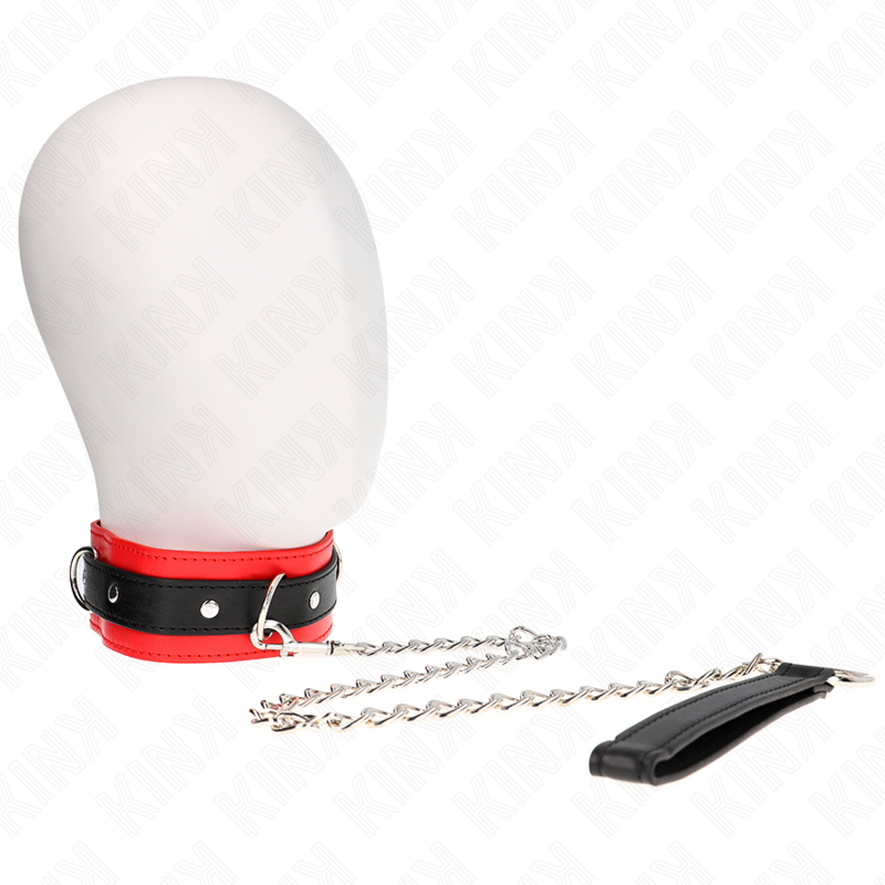 KINK - COLLIER MODÈLE BASIC AVEC LAISSE 65 CM MODÈLE 3 ROUGE 53 X 5 CM – Image 3