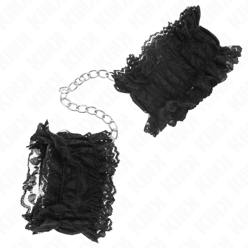 KINK - ATTACHE-POIGNETS ÉLASTIQUES EN DENTELLE NOIR – Image 3