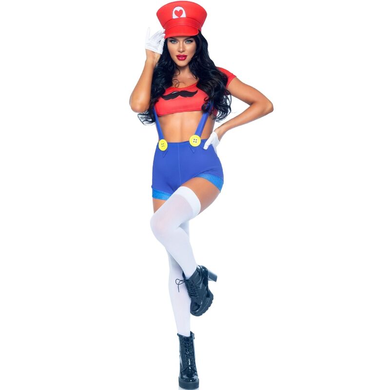 LEG AVENUE - COSTUME SEXY MARIO BROS ROUGE/BLEU M – Image 2