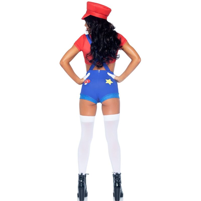 LEG AVENUE - COSTUME SEXY MARIO BROS ROUGE/BLEU M – Image 3