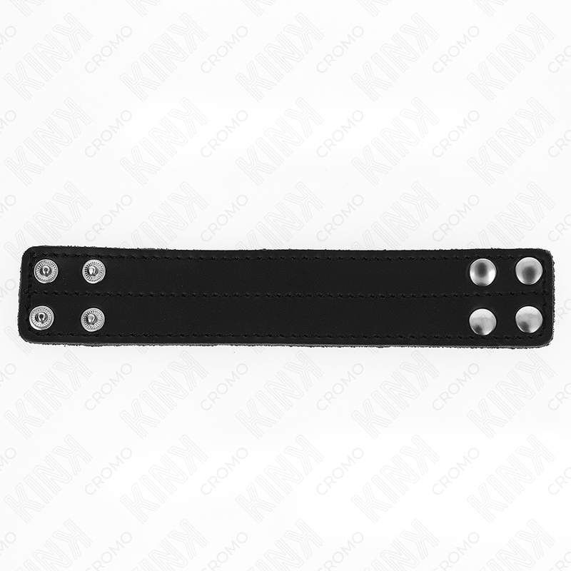 KINK - ANNEAU PÉNIS EN CUIR AVEC FERMETURE À PRESSION 18,5 X 3,3 CM – Image 3
