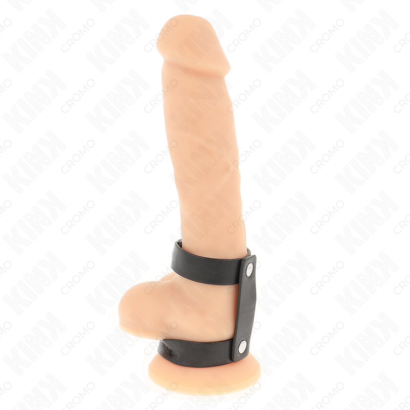KINK - ANNEAU PÉNIS DOUBLE EN CUIR RÉGLABLE – Image 2
