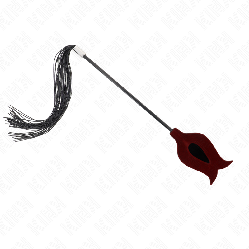 KINK - Fouet à pompon en silicone forme rose 45 cm – Image 2