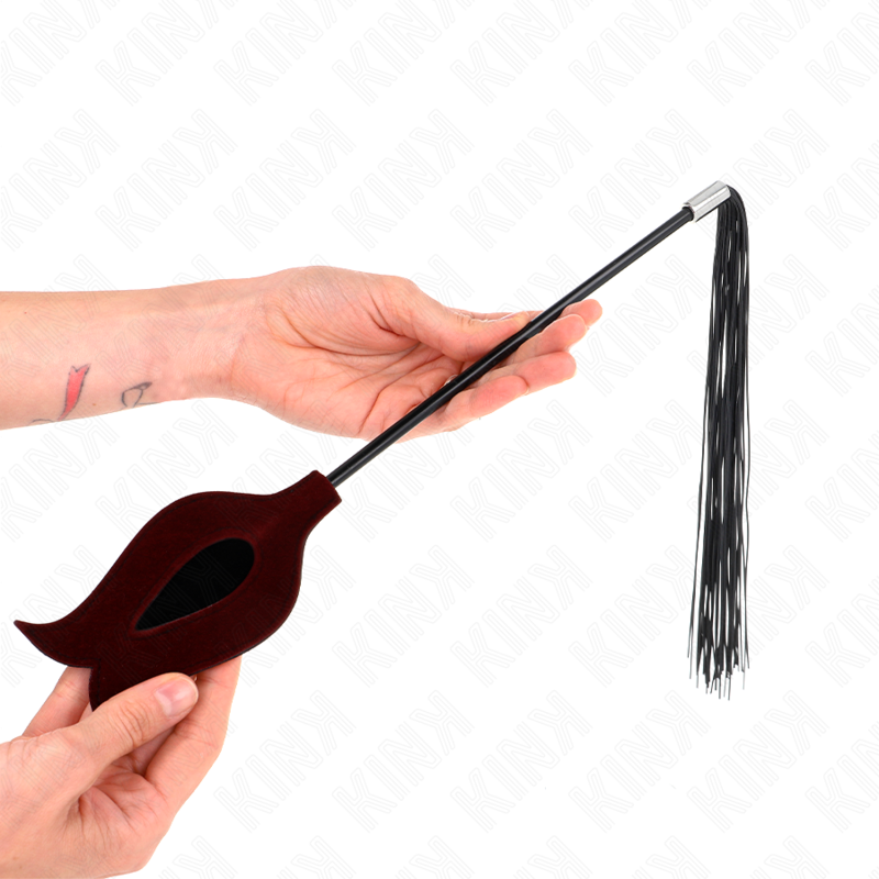 KINK - Fouet à pompon en silicone forme rose 45 cm – Image 3