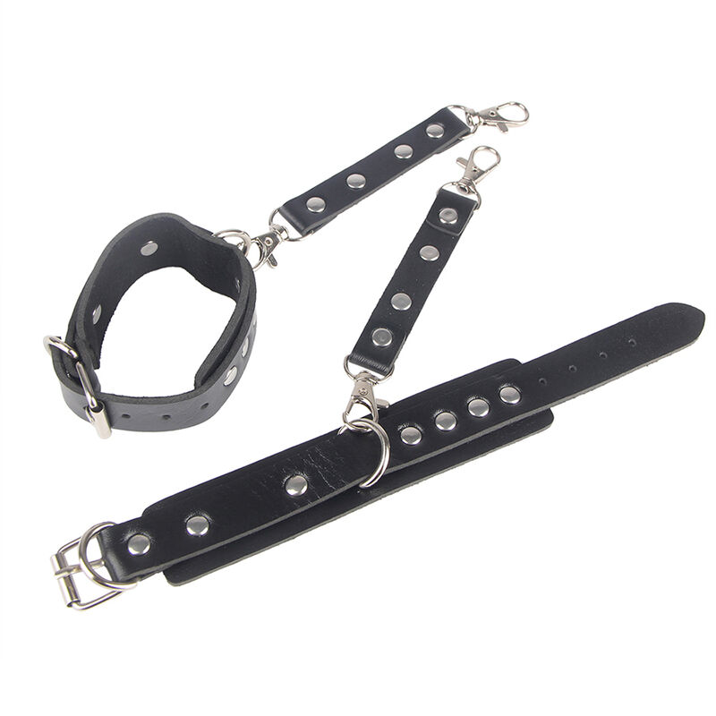 SUBBLIME - 953690 MENOTTES AVEC CEINTURE DE BONDAGE NOIRE TAILLE UNIQUE – Image 9
