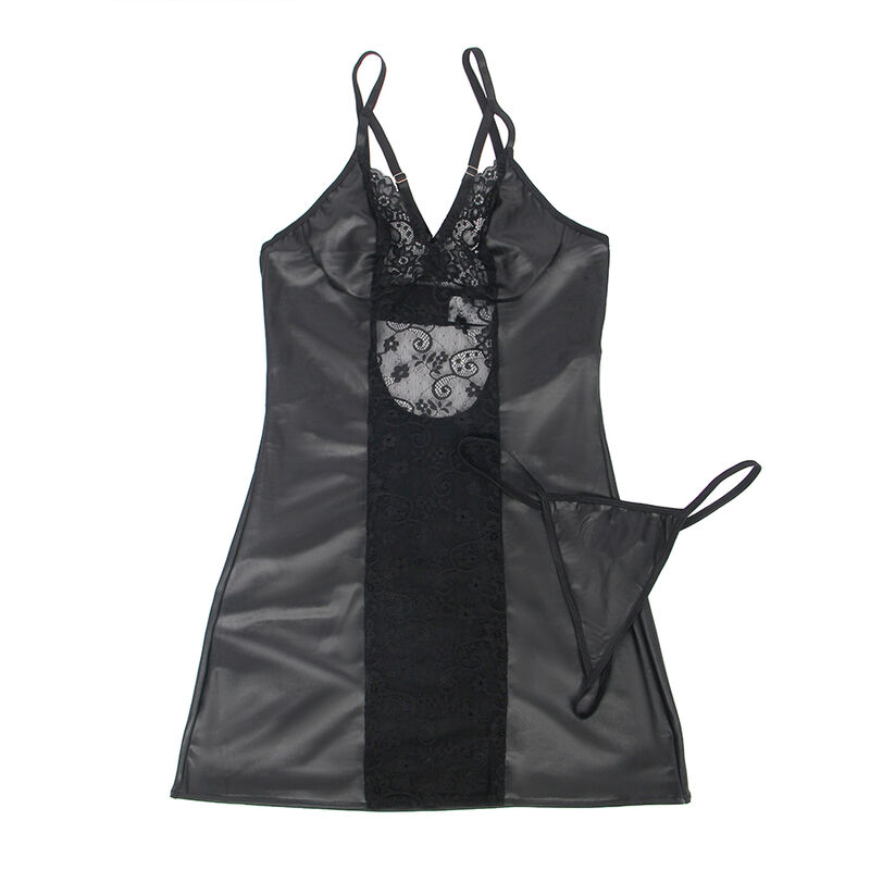 SUBBLIME - 954161 ROBE + STRING CUIR NOIR S/M – Image 5