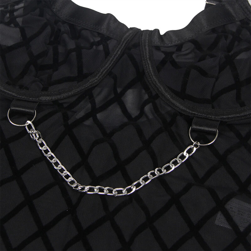 SUBBLIME - 9542277 BODY AVEC CHAÎNES + PORTE-JARRETELLES NOIR L/XL – Image 8