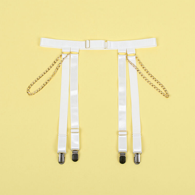 SUBBLIME - 954284 BODY AVEC CHAÎNES + PORTE-JARRETELLES BLANC S/M – Image 8