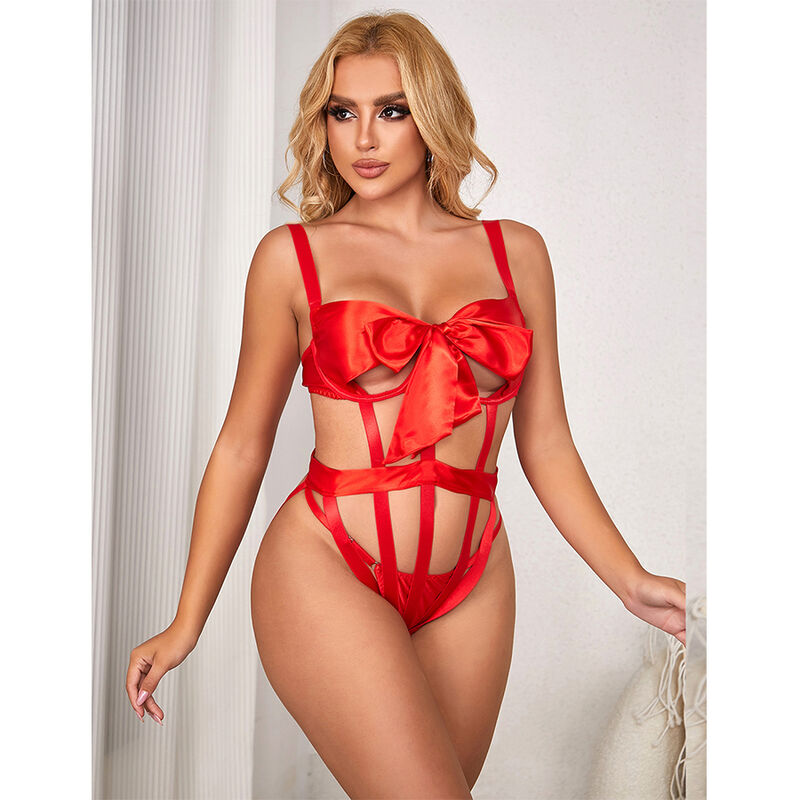 SUBBLIME - 954468 BODY SEXY AJOURÉ AVEC NOEUD ROUGE S/M – Image 8