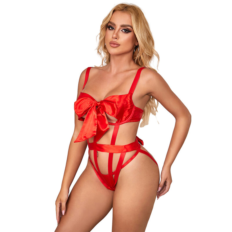 SUBBLIME - 954468 BODY SEXY AJOURÉ AVEC NOEUD ROUGE S/M – Image 3