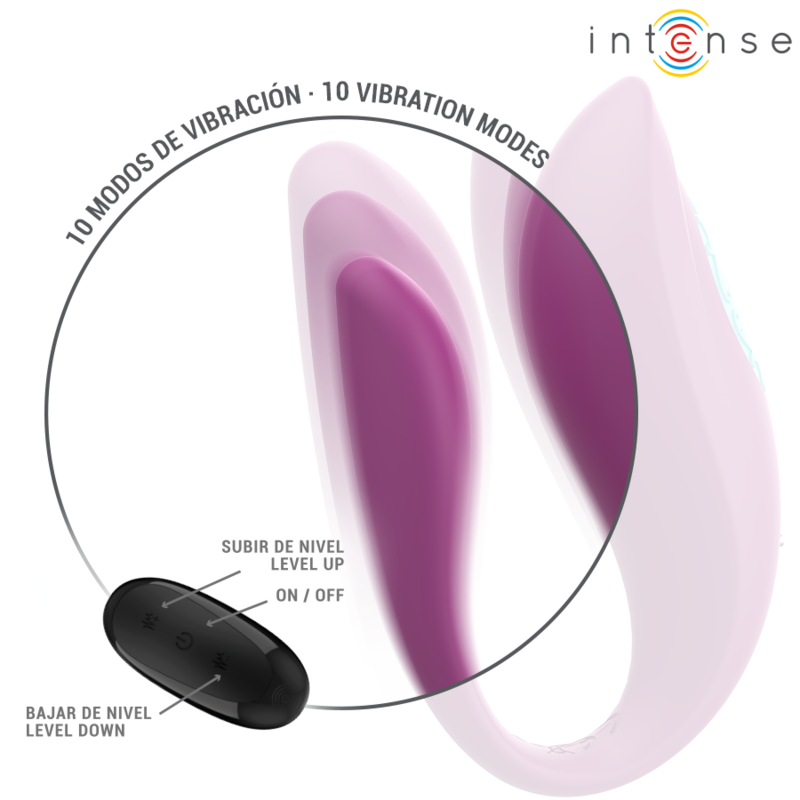 INTENSE - ANNIE VIBRATEUR ET STIMULATEUR EN U VIOLET TÉLÉCOMMANDE – Image 4
