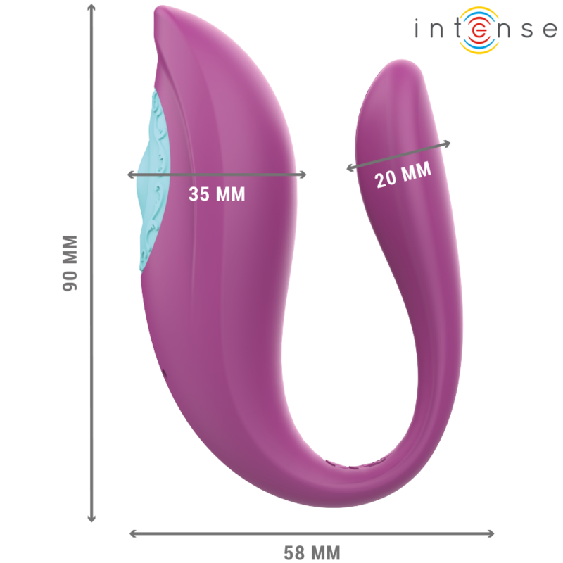 INTENSE - ANNIE VIBRATEUR ET STIMULATEUR EN U VIOLET TÉLÉCOMMANDE – Image 3