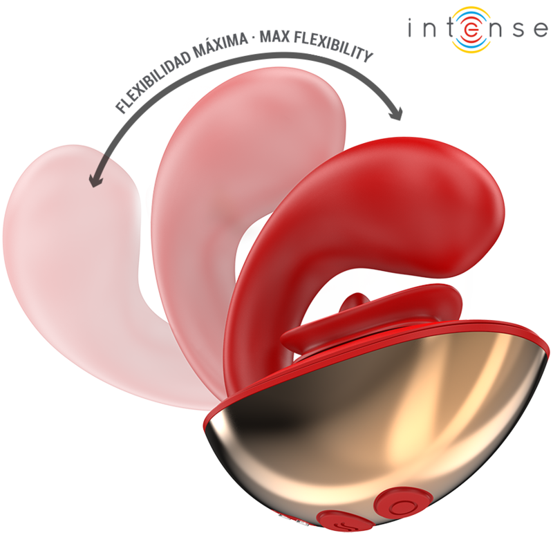 INTENSE - VIBRATEUR & STIMULATEUR MARIAH EN FORME DE U 10 VIBRATIONS ROUGE – Image 6