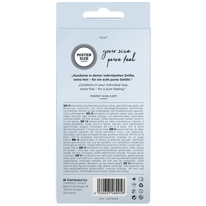 MISTER SIZE - PRÉSERVATIF TAILLE S 49 MM (10 UNITÉS) – Image 3